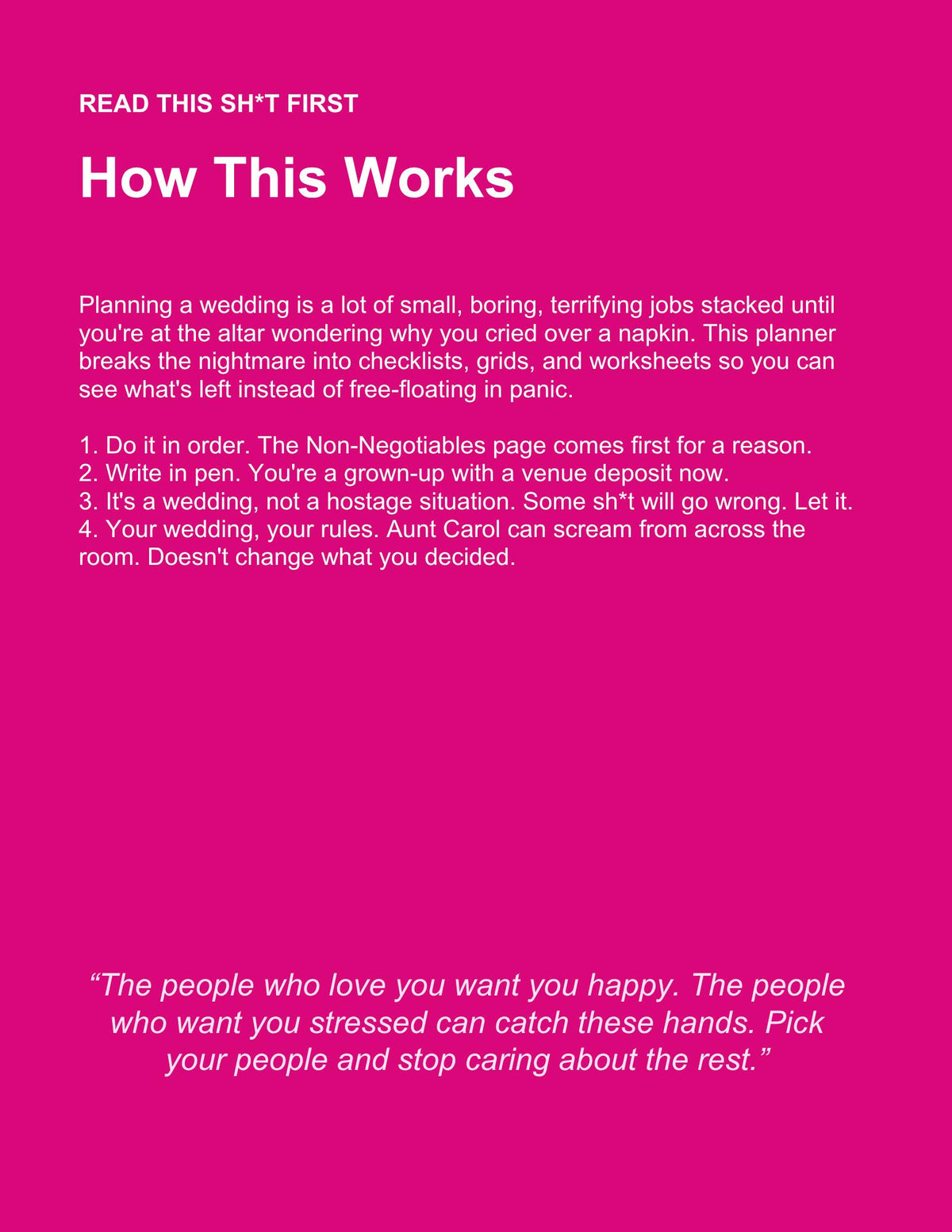 The F*cking Wedding Planner: For Brides With a Foul Mouth and a Sense of Humor